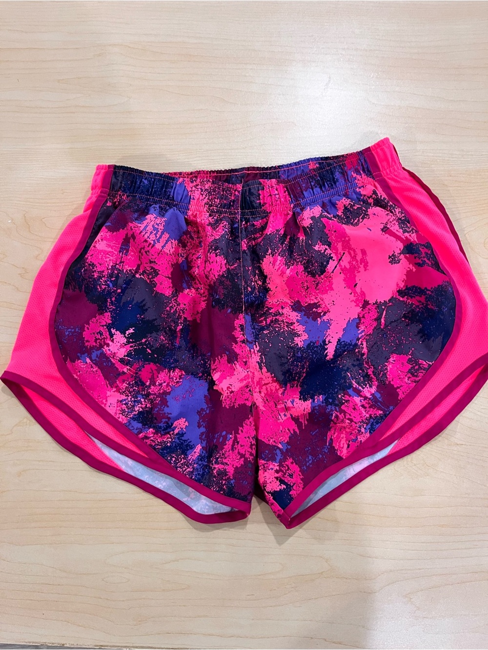 Nike Pink and Purple Printed Athletic Shorts